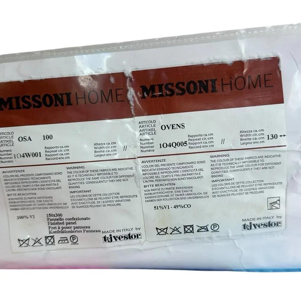 Missoni Home Hanging Bright Geometric Floral Fabric Sample